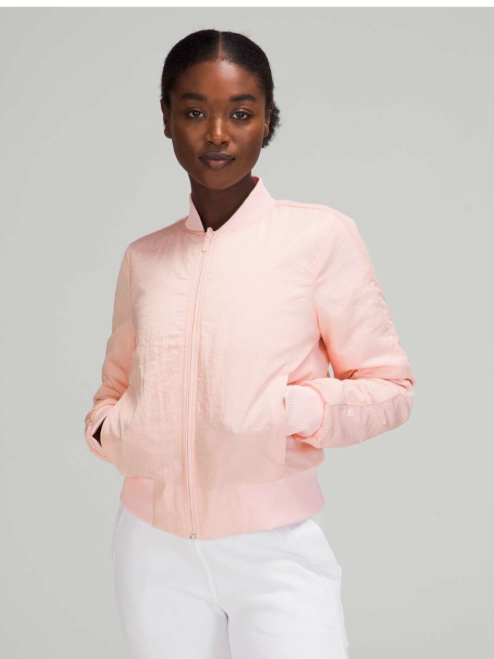 Lululemon Non-Stop Bomber *Reversible Pink Mist Size 6